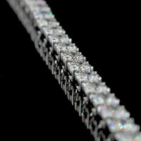 14K White Gold Lariat Necklace with 12.17 Carat Lab-Grown D VS1 Round Brilliant Diamonds - IGI Certified - Covaloro Fine Jewelry