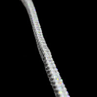 14K White Gold Lariat Necklace with 12.73 Carat Oval Cut Lab-Grown Diamonds - E-F Color VS1 Clarity, 142 Stone Prong Set - Covaloro Fine Jewelry