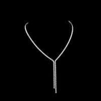 14K White Gold Lariat Necklace with 137 Prong-Set Oval Cut Lab Diamonds - 13.74 Carats Total Diamond Weight - Covaloro Fine Jewelry