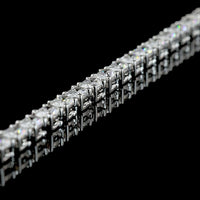 14K White Gold Lariat Necklace with 137 Prong-Set Oval Cut Lab Diamonds - 13.74 Carats Total Diamond Weight - Covaloro Fine Jewelry