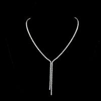 14K White Gold Lariat Necklace with 141 Oval Cut Lab Diamonds - 13.14 Carat Total Weight E-F VS Quality - Covaloro Fine Jewelry