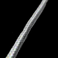 14K White Gold Lariat Necklace with 141 Oval Cut Lab Diamonds - 13.14 Carat Total Weight E-F VS Quality - Covaloro Fine Jewelry
