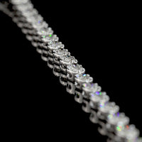 14K White Gold Lariat Necklace with Pear and Marquise Cut Lab Diamonds - 13.78 Carat Total Diamond Weight - Covaloro Fine Jewelry