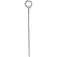 14K White Gold Laser Designed Cross Pendant - Polished & Rhodium Plated by Oro Pregiato