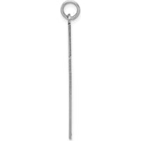 14K White Gold Laser Designed Cross Pendant - Polished with Rhodium Plating by Oro Pregiato