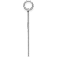 14K White Gold Laser Designed Cross Pendant with Polished and Rhodium Plated Finish. by Oro Pregiato