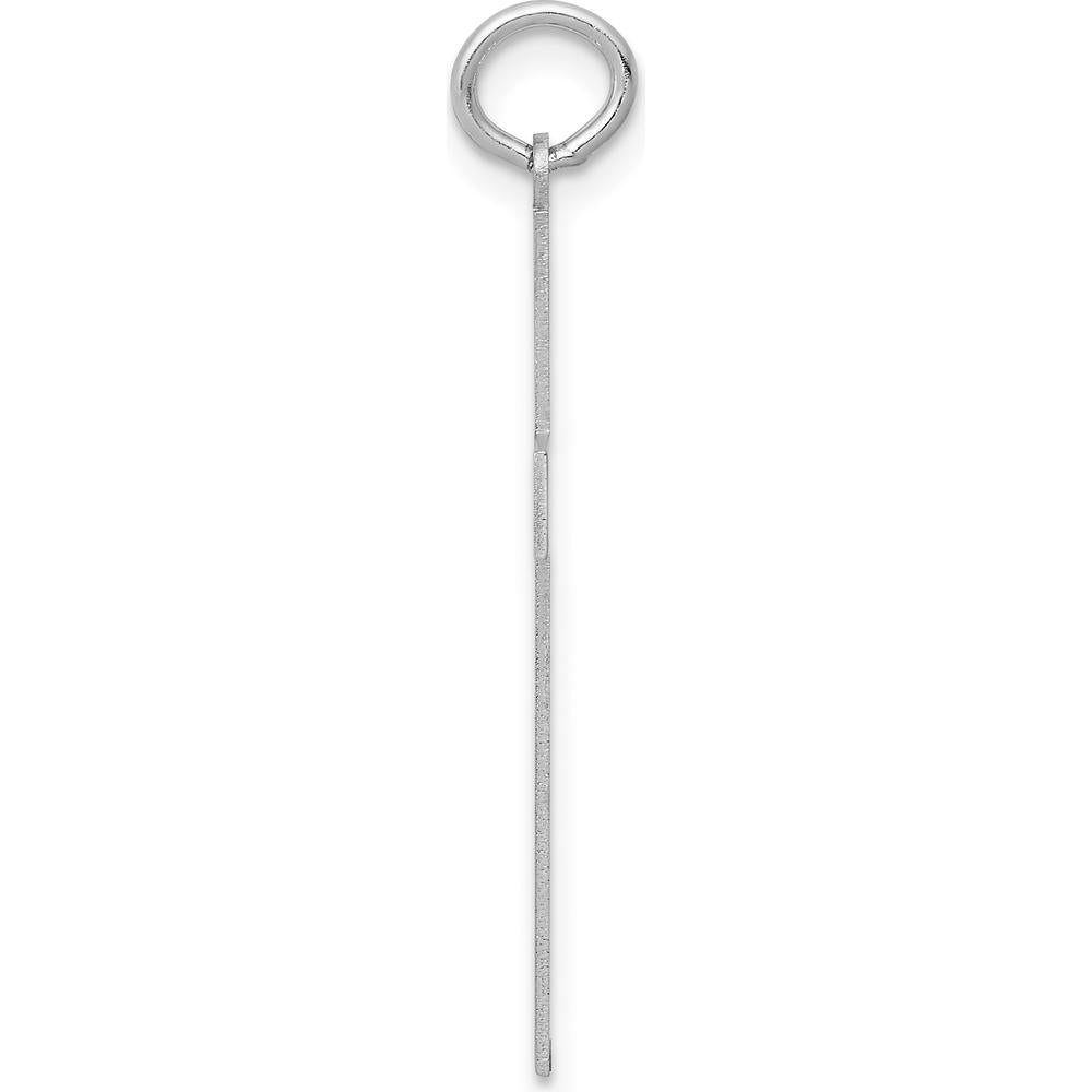 14K White Gold Laser Designed Cross Pendant with Rhodium Plating - 33mm Length by Oro Pregiato