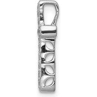 14K White Gold Latin Cross Pendant with 1/6 Carat Round Diamonds - 15mm by Monteluci Fine Jewelry