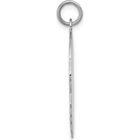 14K White Gold Left Facing Boy Charm - Engravable Personalized Pendant by Oro Pregiato