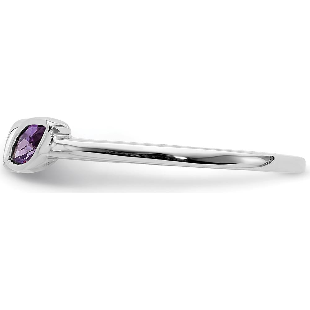 14K White Gold Marquise Amethyst and Citrine Gemstone Ring - 0.44 Carat Total Gemstone Weight by 0