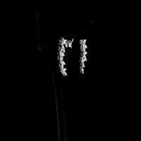 14K White Gold Marquise and Pear Shape Diamond Crawler Earrings with Prong Set Lab Diamonds - 1.32 Carats Total Diamond Weight - Covaloro Fine Jewelry
