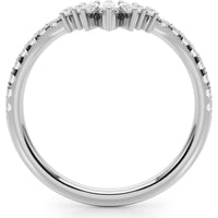 14K White Gold Marquise and Round Lab Diamond Fashion Ring - 0.33 Carats Total Diamond Weight - Size 7 by Robinson's Jewelers