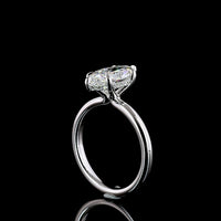 14K White Gold Marquise Cut Hidden Halo Ring with 2.15 Carat Lab Diamond Center and 0.09 Carat Brilliant Cut Diamond Accents - 2.24 Total Carat Weight, IGI Certified - Covaloro Fine Jewelry