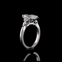 14K White Gold Marquise Cut Lab Diamond Cluster Ring with North-South Setting - 3.47 Carat Total Weight - Covaloro Fine Jewelry