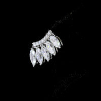 14K White Gold Marquise Cut Lab Diamond Crawler Earrings - 1.32 Carat Total Weight with E-F VS Clarity - Covaloro Fine Jewelry