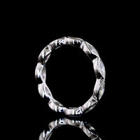14K White Gold Marquise Cut Lab Diamond Eternity Band with East-West Bezel Setting - 1.13 Carat Total Diamond Weight - Covaloro Fine Jewelry