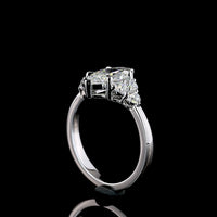 14K White Gold Marquise Cut Lab Diamond Ring with Brilliant Cut Side Stones - 2.00 Carat Total Weight - Covaloro Fine Jewelry