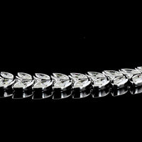 14K White Gold Marquise Cut Lab Diamond Tennis Bracelet - 11.19 Total Carat Weight with Bezel Setting and E-F VVS2 Clarity - Covaloro Fine Jewelry