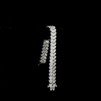 14K White Gold Marquise Cut Lab Diamond Tennis Bracelet - 11.19 Total Carat Weight with Bezel Setting and E-F VVS2 Clarity - Covaloro Fine Jewelry