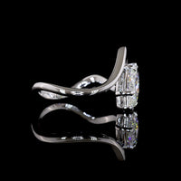 14K White Gold Marquise Cut Solitaire Ring with Inclined Prong Setting - 1.58 Carat Total Diamond Weight - Covaloro Fine Jewelry