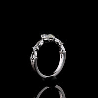 14K White Gold Marquise Cut Three Stone Ring with Lab Grown Diamonds - 0.60 Carats Total Diamond Weight - Covaloro Fine Jewelry