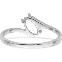 14K White Gold Marquise Gemstone Ring Mounting for Customizable Design - 7x3.5mm Marquise Size by Monteluci Fine Jewelry