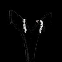14K White Gold Marquise Lab Diamond Crawler Earrings with Graduating Prong-Set Stones - 2.64 Carat Total Diamond Weight - Covaloro Fine Jewelry