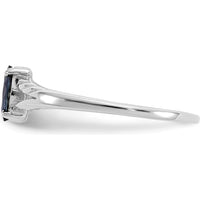 14K White Gold Marquise Sapphire Birthstone Ring - 0.33 Carat Sapphire by Oro Pregiato