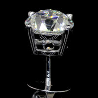 14K White Gold Martini Set Old European Cut Lab Diamond Earrings - 8.46 Carat Total Weight, E-F Color, VS2 Clarity, GIA Certified - Covaloro Fine Jewelry