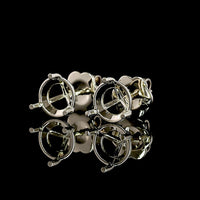 14K White Gold Martini Set Round Brilliant Cut Lab Diamond Stud Earrings - 5.52 Carat Total Diamond Weight - Covaloro Fine Jewelry
