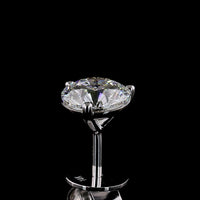 14K White Gold Martini Set Round Lab Diamond Stud Earrings - 1.49 Carats Total Diamond Weight (0.75 Carats Each) - Covaloro Fine Jewelry