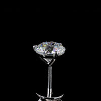 14K White Gold Martini Set Round Lab Diamond Stud Earrings - 1.52 Carats Total Diamond Weight (E-F Color, VS1 Clarity) - Covaloro Fine Jewelry