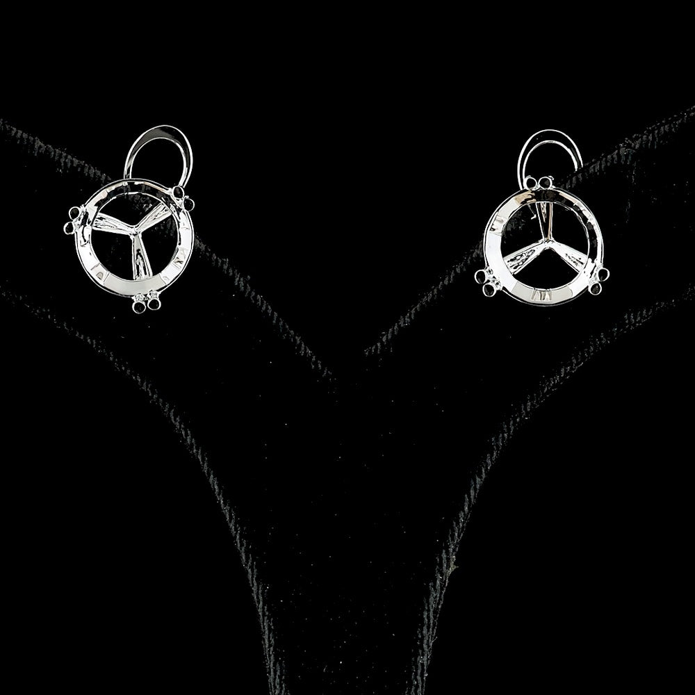 14K White Gold Martini-Set Round Lab Diamond Stud Earrings - 15.25 Carat Total Weight, E-F Color, VS1 Clarity, GIA Certified - Covaloro Fine Jewelry