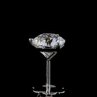 14K White Gold Martini Set Round Lab Diamond Stud Earrings - 2.51 Carat Total Weight, E-F Color, VS1 Clarity - Covaloro Fine Jewelry