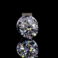 14K White Gold Martini Setting Round Brilliant Lab Diamond Stud Earrings - 0.78 Carat Total Weight, E-F Color VS1 Clarity - Covaloro Fine Jewelry