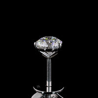 14K White Gold Martini Setting Round Brilliant Lab Diamond Stud Earrings - 0.78 Carat Total Weight, E-F Color VS1 Clarity - Covaloro Fine Jewelry