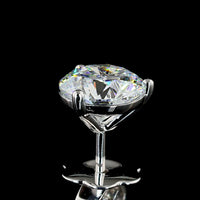 14K White Gold Martini Setting Round Brilliant Lab Diamond Stud Earrings - 2.88 Carats Total Diamond Weight (E-F Color, VS1 Clarity, IGI Certified) - Covaloro Fine Jewelry