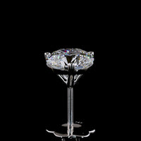 14K White Gold Martini Setting Round Lab Diamond Stud Earrings - 2.48 Carats Total Diamond Weight (E-F Color, VS1 Clarity) - Covaloro Fine Jewelry