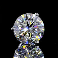 14K White Gold Martini Stud Earrings with 5.03 Carats Total Weight Round Brilliant Lab Diamonds - E-F Color & VS1 Clarity - Covaloro Fine Jewelry