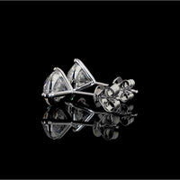 14K White Gold Martini Stud Earrings with 6.41 Carat Total Weight Round Brilliant Lab Diamonds IGI Certified I-J VS1 - Covaloro Fine Jewelry