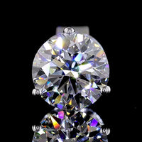 14K White Gold Martini Stud Earrings with Round Brilliant Lab Diamonds - 1.51 Carat Total Weight, E-F Color, VVS2 Clarity - Covaloro Fine Jewelry