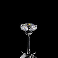14K White Gold Martini Stud Earrings with Round Brilliant Lab Diamonds - 1.51 Carat Total Weight, E-F Color, VVS2 Clarity - Covaloro Fine Jewelry