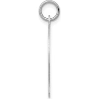 14K White Gold Medium Boy Charm with Engravable Design - Polished Finish by Oro Pregiato