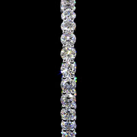 14K White Gold Medium Hoop Earrings with 48 Prong-Set Round Lab Diamonds - 4.27 Total Carat Weight, E-F Color VS1 Clarity - Covaloro Fine Jewelry