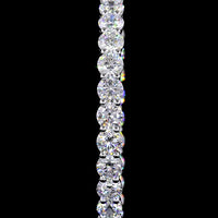 14K White Gold Medium Hoop Earrings with 52 Round Brilliant Cut Lab Diamonds - 10.63 Carat Total Weight, E-F Color VS1 Clarity - Covaloro Fine Jewelry