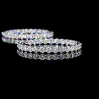 14K White Gold Medium Hoop Earrings with 52 Round Brilliant Cut Lab Diamonds - 10.63 Carat Total Weight, E-F Color VS1 Clarity - Covaloro Fine Jewelry