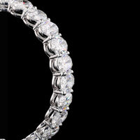 14K White Gold Medium Hoop Earrings with North-South Prong Set Oval Lab Diamonds - 8.96 Carat Total Weight - Covaloro Fine Jewelry