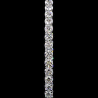 14K White Gold Medium Hoop Earrings with Prong-Set Brilliant Round Lab Diamonds - 6.79 Carat Total Diamond Weight - Covaloro Fine Jewelry