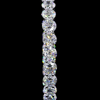14K White Gold Medium Hoop Earrings with Prong Set Round Lab Diamonds - 10.05 Carat Total Weight - Covaloro Fine Jewelry