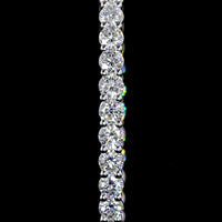 14K White Gold Medium Hoop Earrings with Round Brilliant Cut Lab Diamonds - 2.91 Carats Total Diamond Weight - Covaloro Fine Jewelry